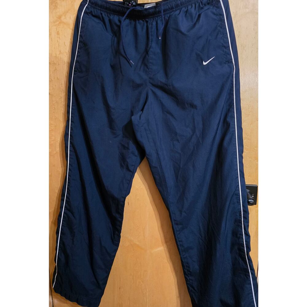 Nike Men's Navy Blue Track Pants (Size Large)